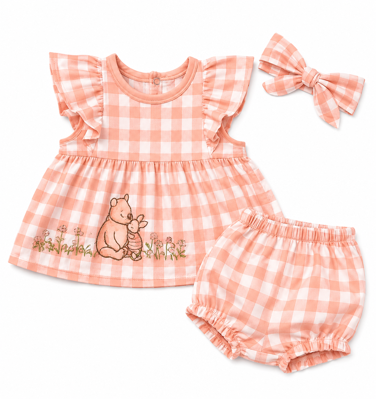 Honey Pot Gingham Bloomer Set