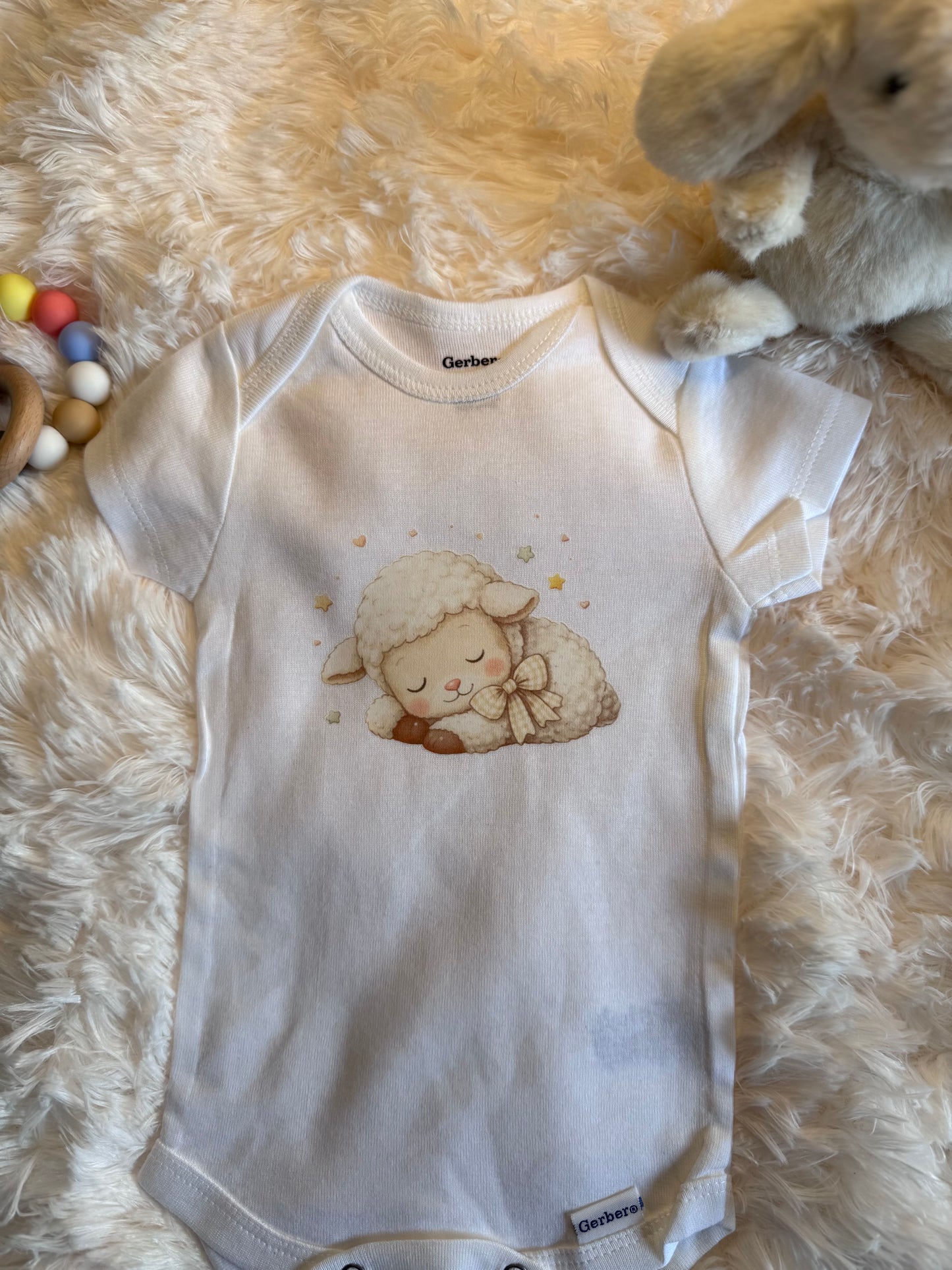 Sleepy Lamb Baby Onesie | Spring & Easter Baby Outfit