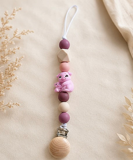 Soft Girl Pacifier Clip