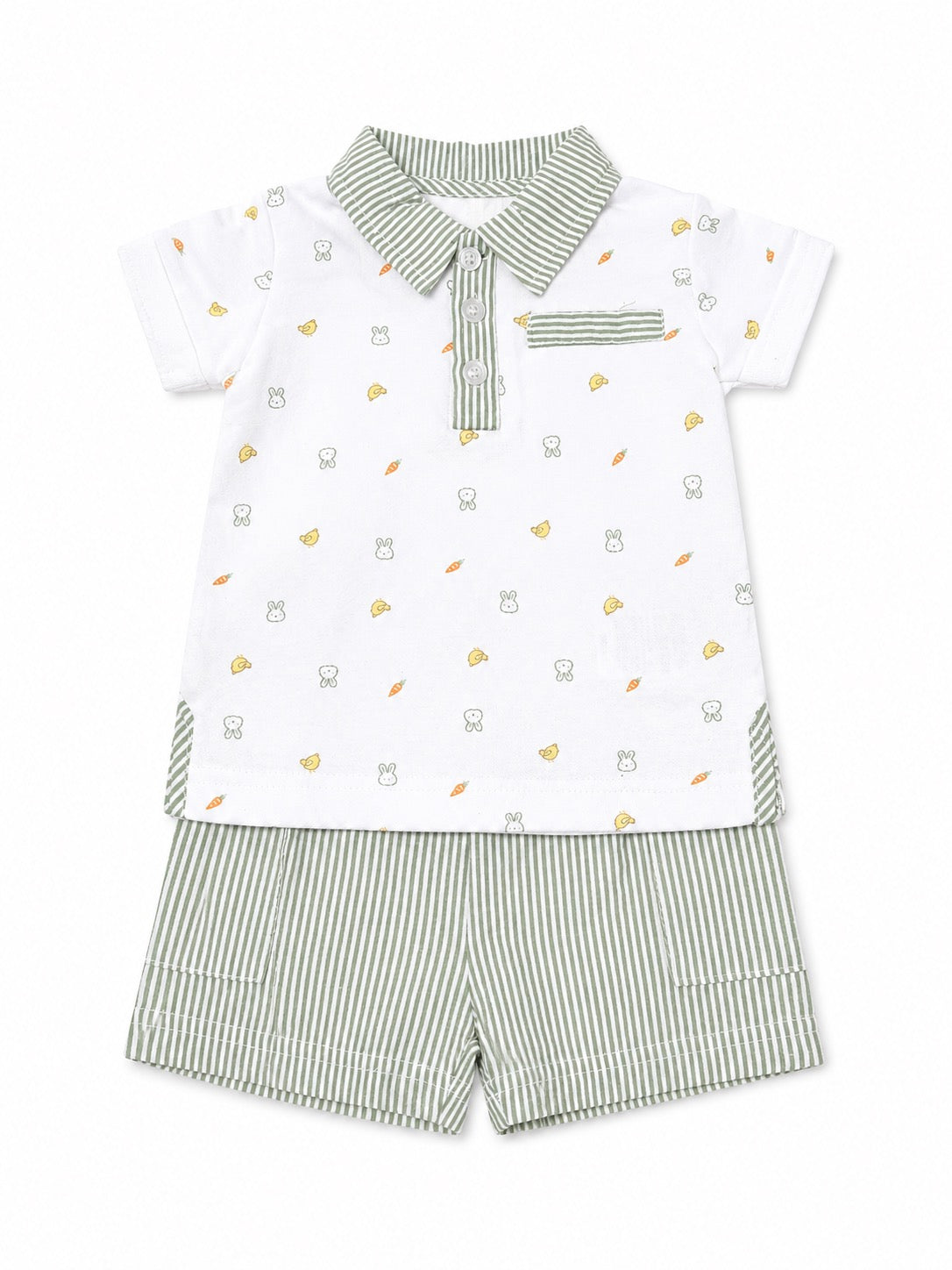 Bunny & Chick Polo Short Set