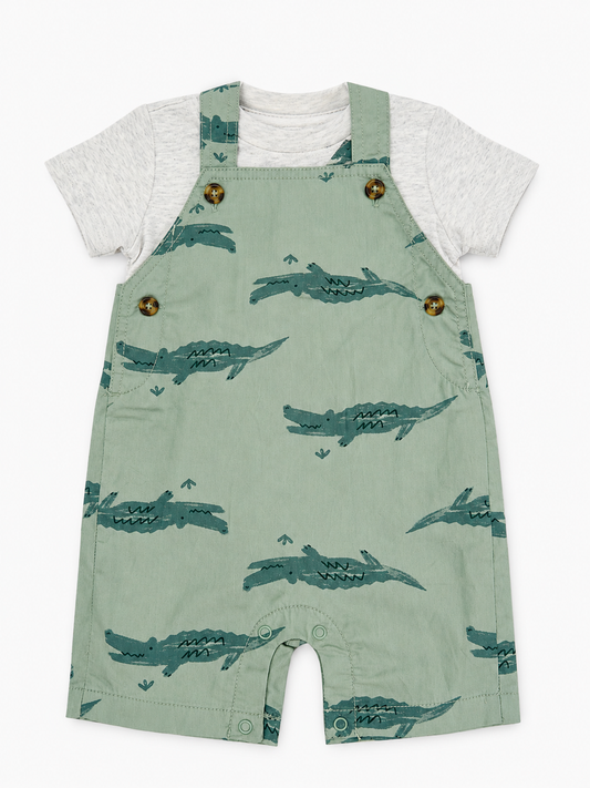 Little Explorer Alligator Romper Set