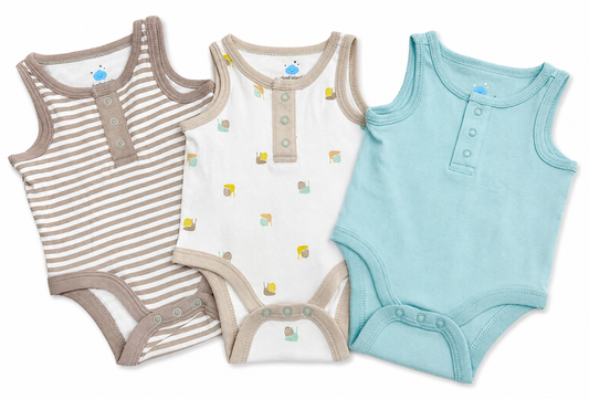 Neutral Snail 3-Piece Tank Bodysuit Set