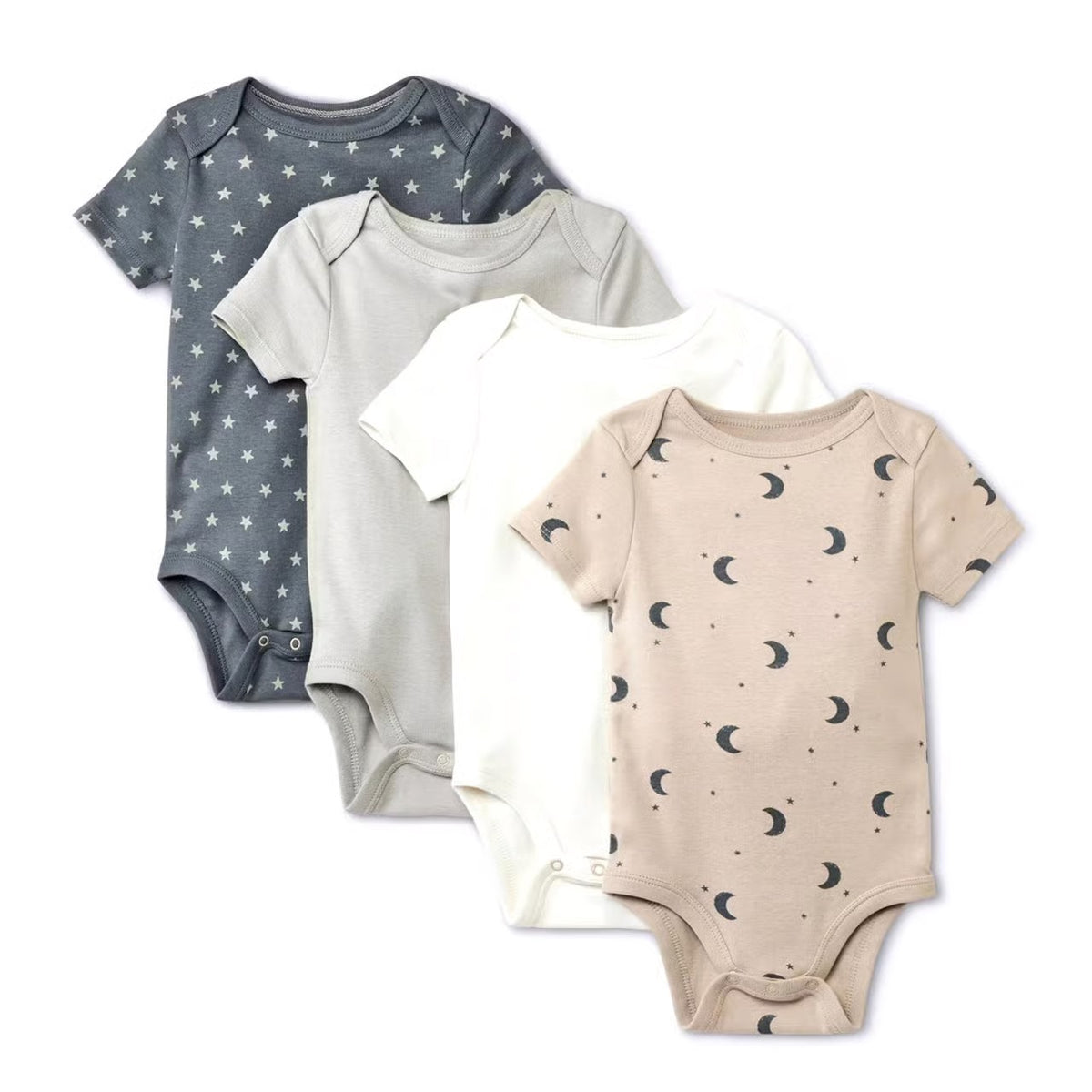 Moon & Stars 4-Piece Bodysuit Set