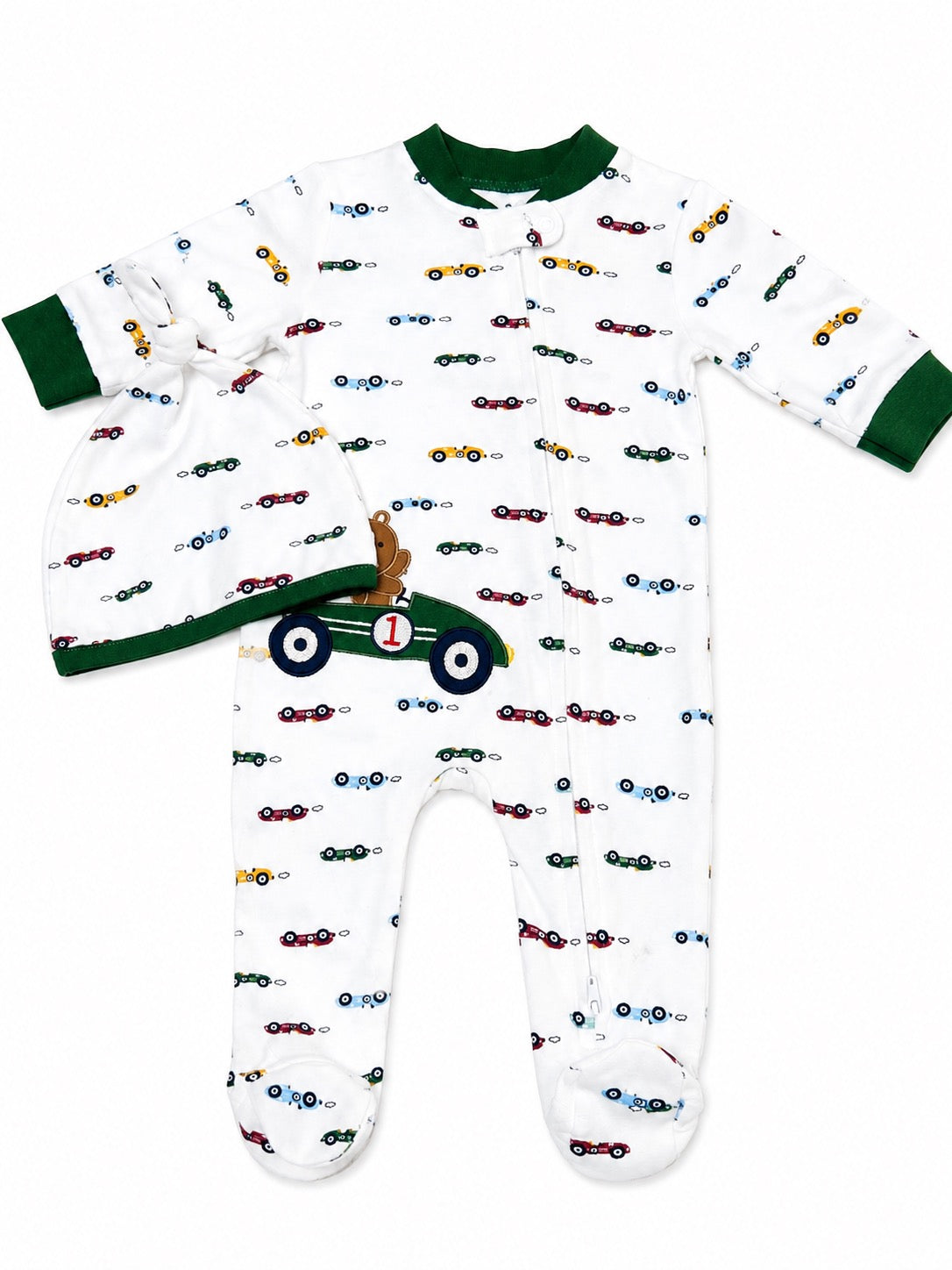 Little Racer Footie & Hat Set