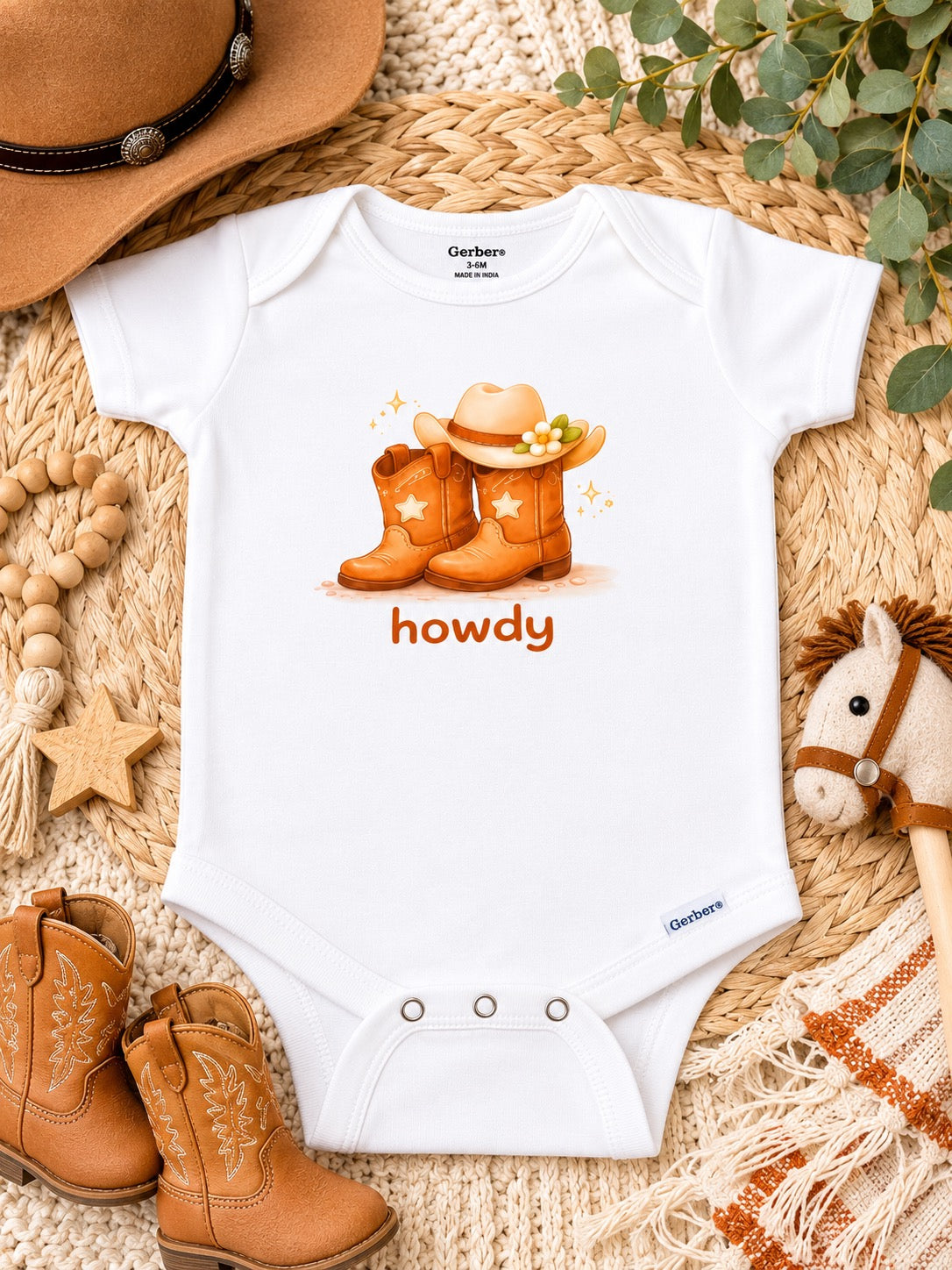 Howdy Western Baby Bodysuit