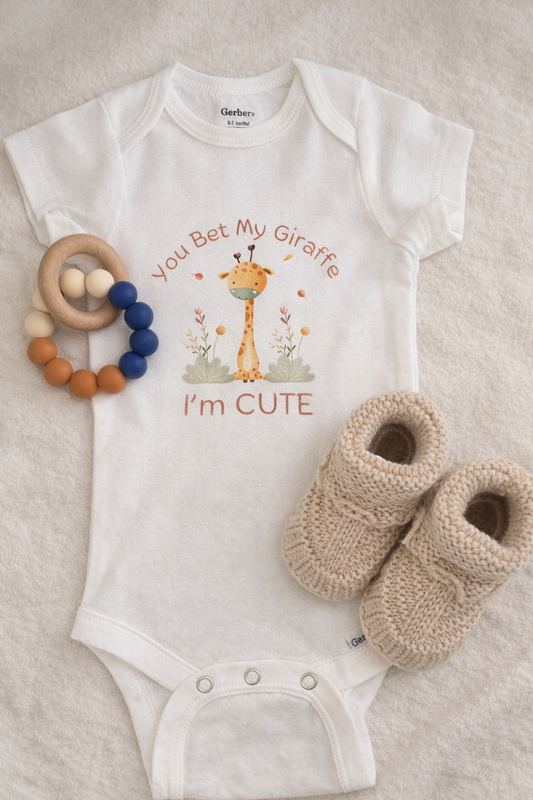You Bet My Giraffe I'm Cute Baby Onesie