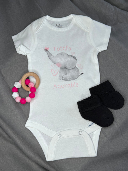 Totally Adorable Elephant Baby Onesie