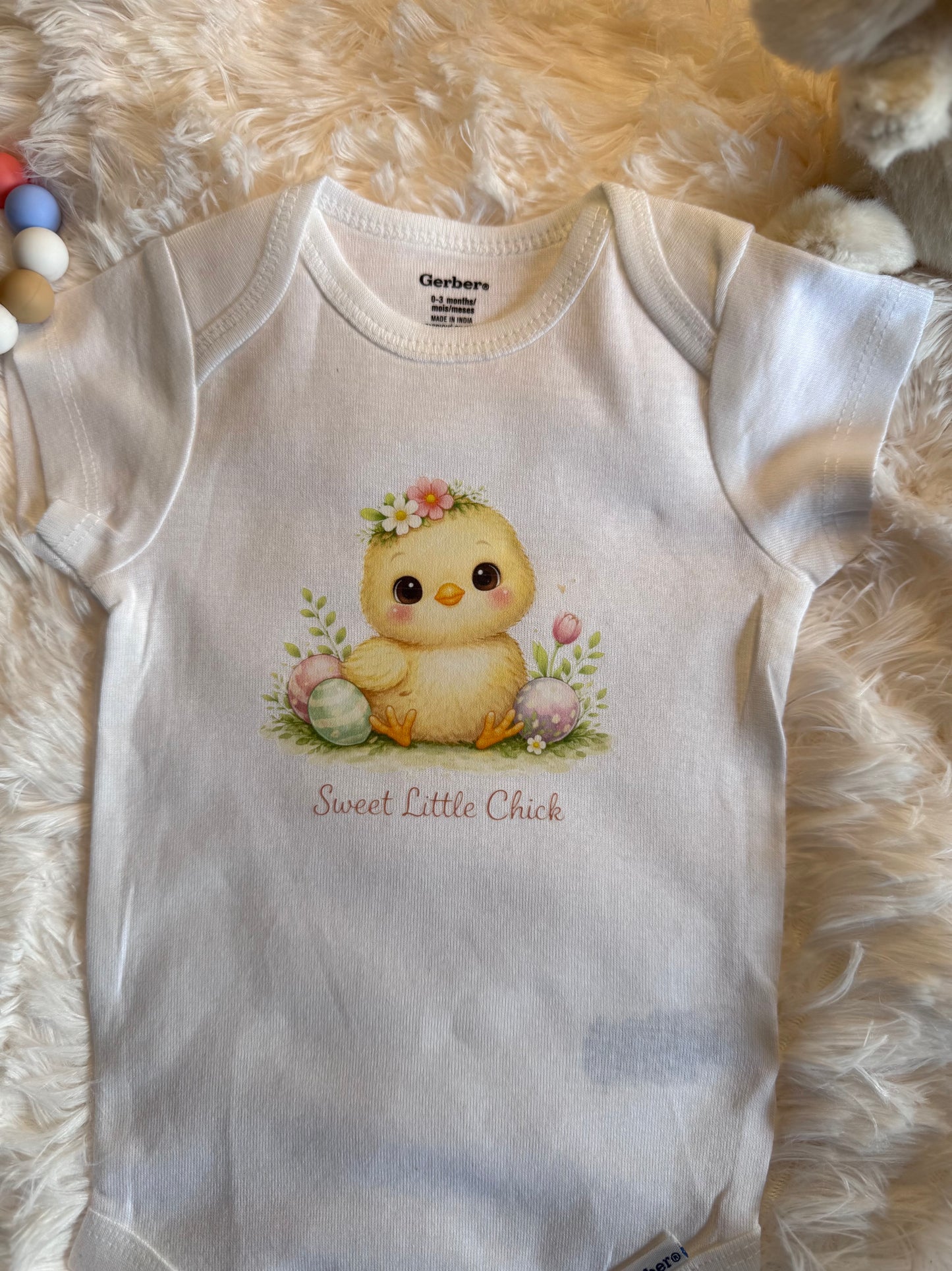 Sweet Little Chick Baby Onesie | Easter & Spring Baby Outfit