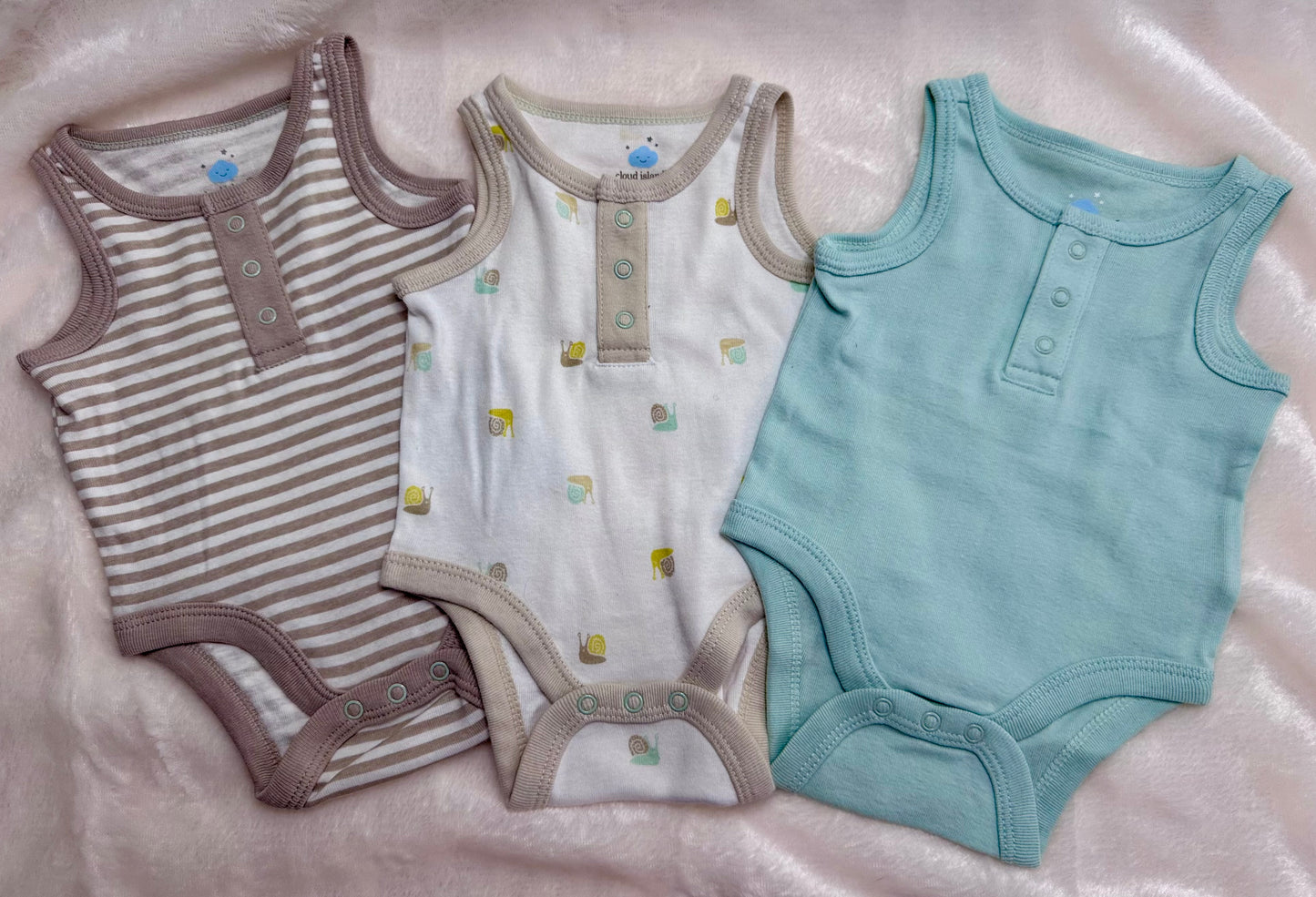 Neutral Snail 3-Piece Tank Bodysuit Set