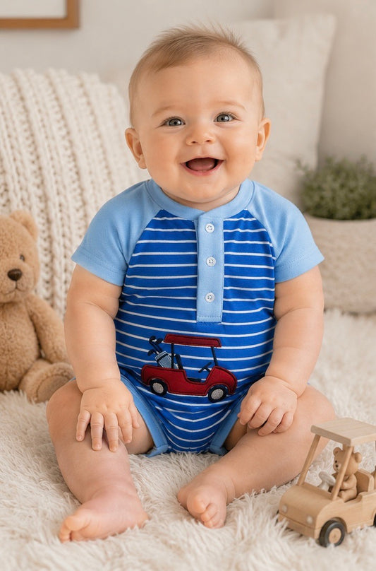 Little Caddy Golf Cart Romper Set (2-Pack)