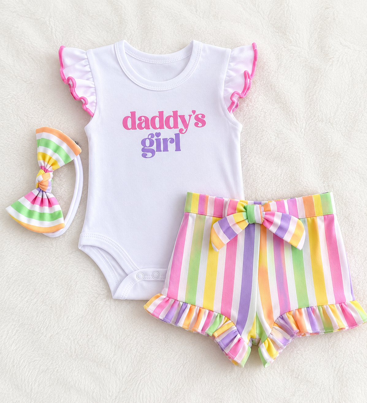 Daddy's Sunshine Stripe Set
