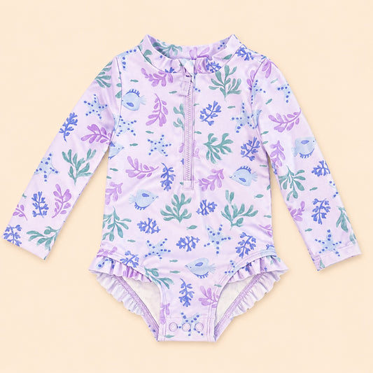 Purple w/ Sea Creatures Swimwear