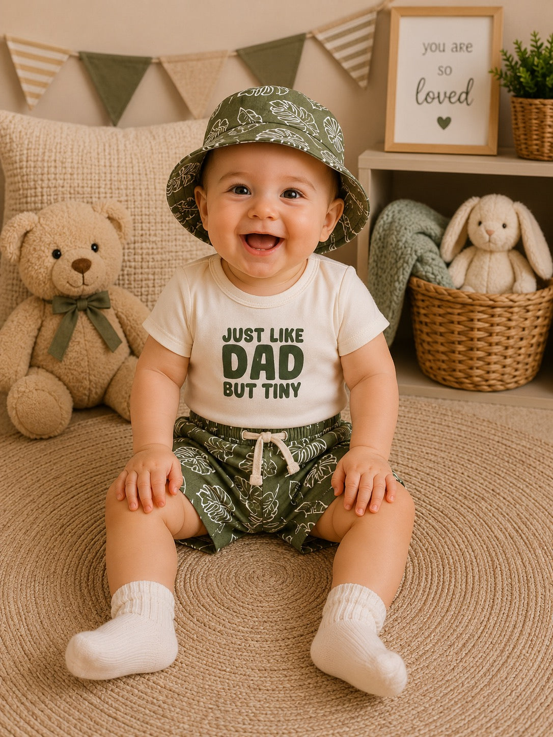Just Like Dad Tropical Outfit Set