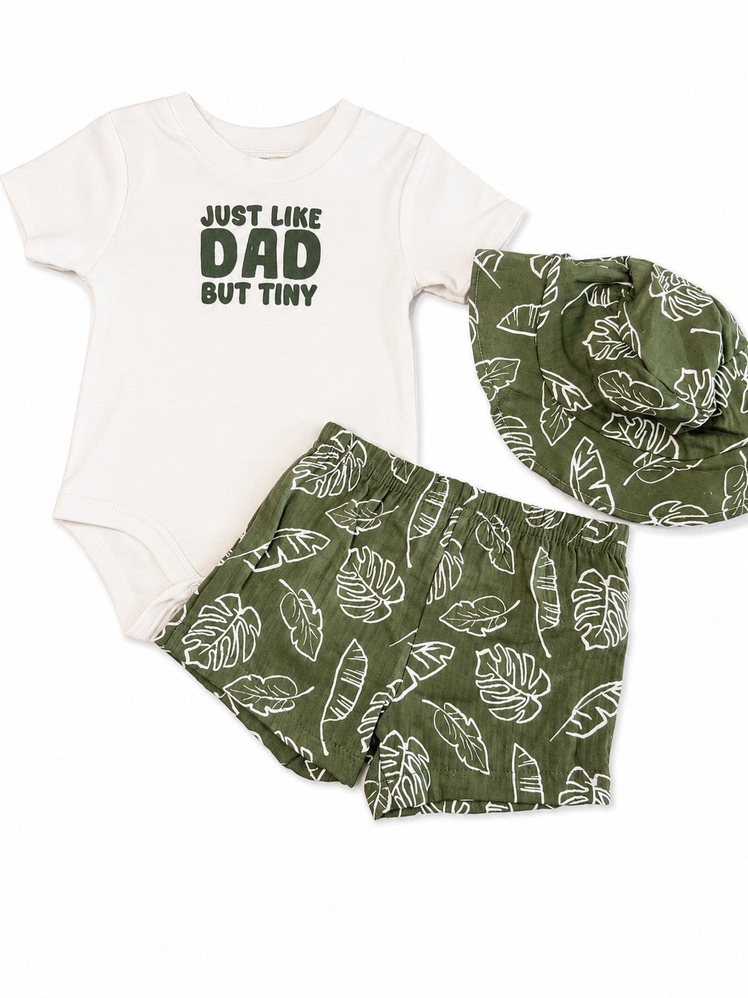 Just Like Dad Tropical Outfit Set