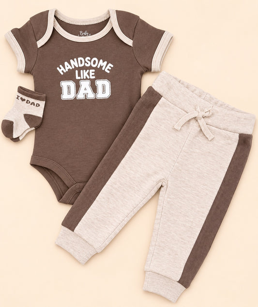 Handsome Like Dad Outfit Set