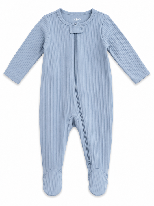 Sky Blue Ribbed Sleeper